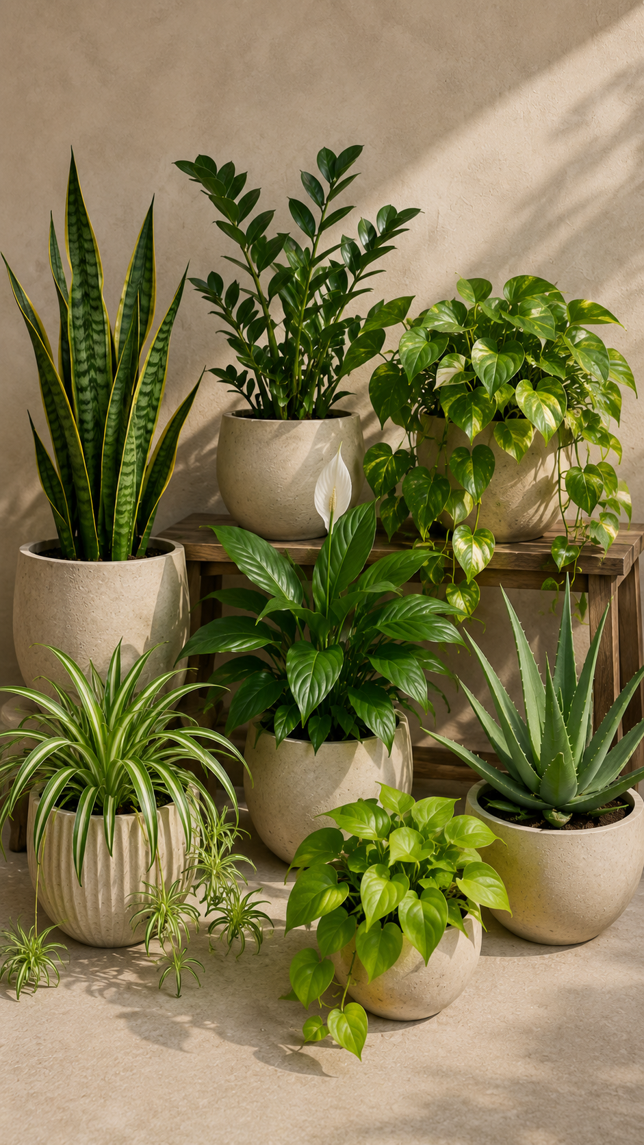 Grøn plante i et moderne hjem