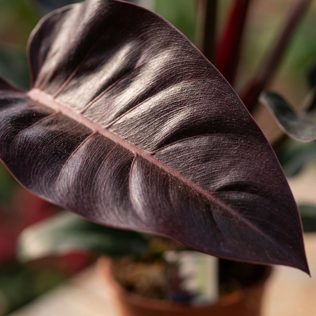 Houseplant - Philodendron - Philodendron Imperial Red - Red - Low Maintenance - 1 Plant - Pot 19cm - Height 60cm