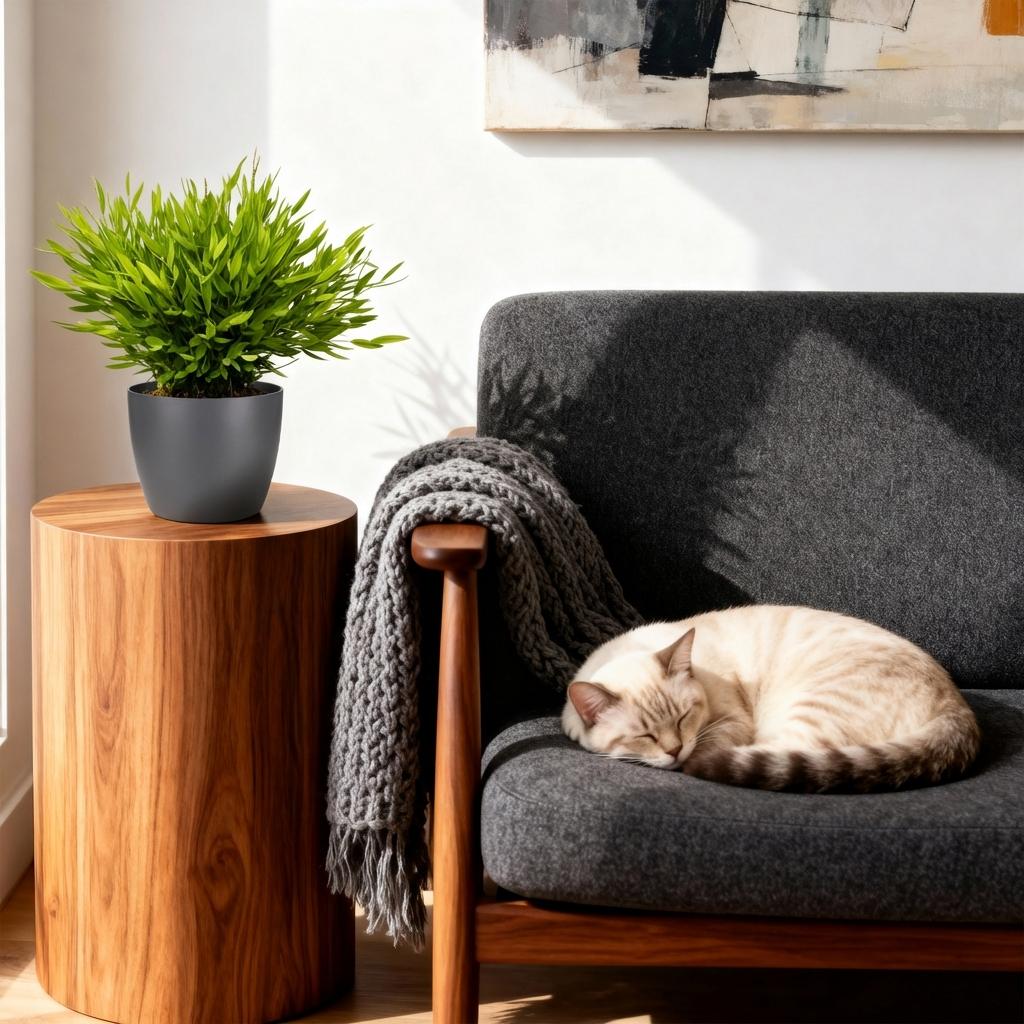 Houseplant - Bamusa Pogonatherum Monica - Bamboo Grass - Pet-Friendly Plant - Green - 4 Plants - with Potter Grey - Pot 12cm - Height 20cm
